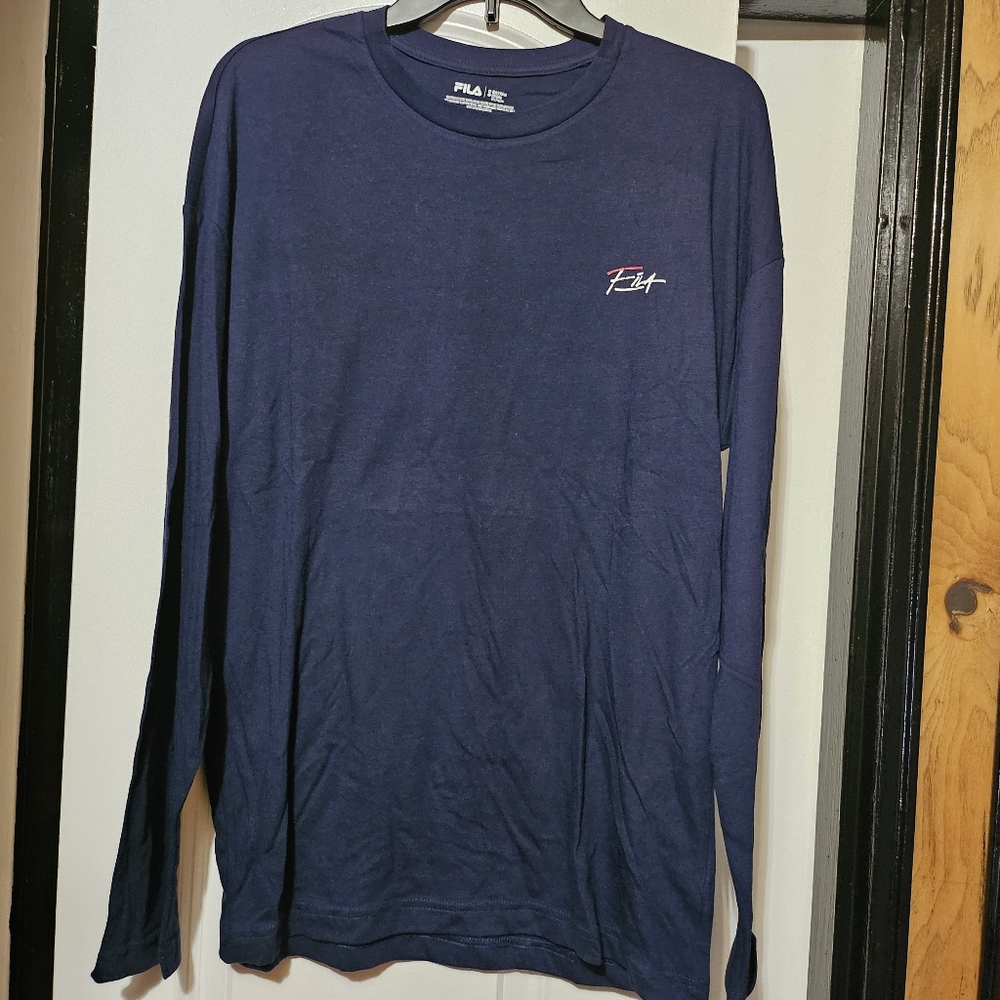 Fila Heritage Men's Logo Back Long Sleeve Shirt